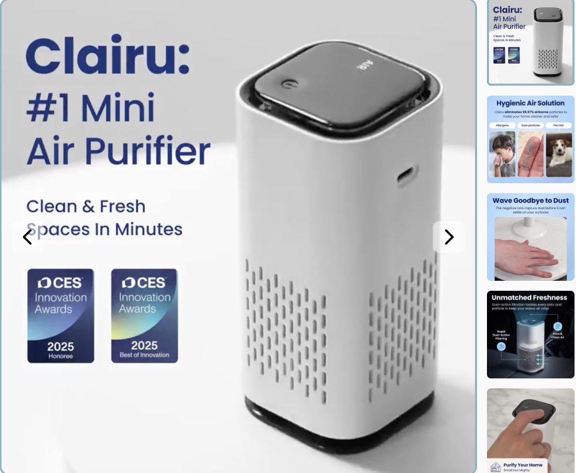 AirClairu mini air purifier